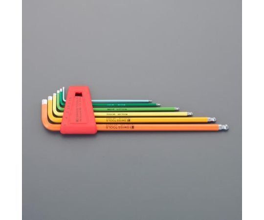 アズワン 六角棒レンチ(ボールポイント付・ロング) 6本組 EA573LL-110 1セット