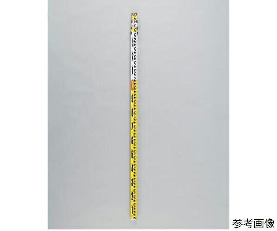 アズワン 測量ロッド（アルミ製） 3m/3段 EA720ME-71 1本●アルミ合金製で軽量、水にも強い構造です。●各段共通ロックボタンで、ワンタッチで取り外しができ、分解清掃が簡単にできます。●海岸沿い、丘陵など高低差の大きい所での測定に便利です。●全長：3m（3段）●収納サイズ：1188×50×27mm●重量：1100g●材質：アルミ●目盛：表面／1m毎に黄白色分け・1cm毎に直読数字入・センターライン入 裏面／50cm毎に赤白のロッド目盛