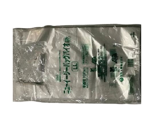 福助工業 ニューイージーバッグバイオ25 LL 半透明 0364320 1袋(100枚入)