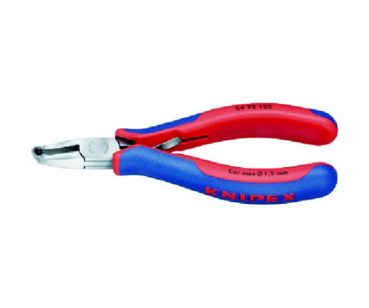 KNIPEX エレクトロニクスエンドカッティングニッパー 6472-120 1丁