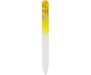 BISON スワロフスキー チェコ製ガラス爪ヤスリ 14cm 両面 黄 1個