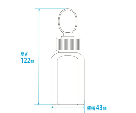 金鵄製作所 マーカー投薬瓶　60mL　スポイト付キャップ（ホワイト：白） B2570-00000 1箱(160本入)