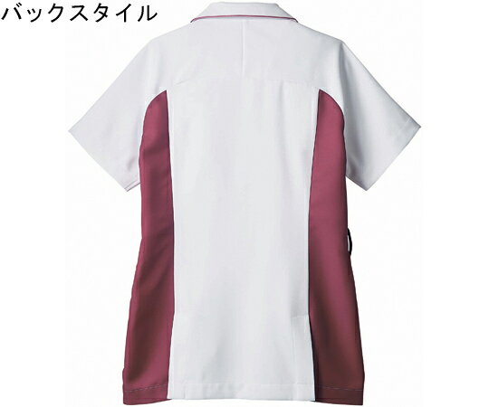 住商モンブラン ナースジャケット 半袖 白/ワイン 3L 73-2116 3L 1枚 shopdeclinic-11978378 Shop de clinic楽天市場店 サンプル画像3