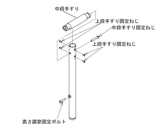 アロン化成 （AT-E-200用）高さ調節固定ボルト（200用） 591-927 1個