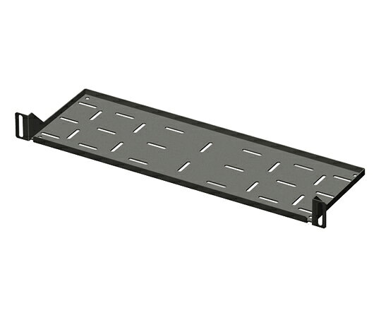 摂津金属工業 小型ケーブルトレイ W482×H39.5×D150mm 0.9kg ブラック NCT-0415N1 1個●ケーブルの余長などを置く、19インチマウント仕様のケーブルトレイです。●OAタップを取り付けできます。●NCT-0415□□の機種は、結束バンド（NPHLSシリーズ）、ケーブルタイ（NPHLTシリーズ）を利用してラック内の余長ケーブルを整線することができます。●NCT-0415□□の機種は、上下逆に取り付けることにより、サポートシャーシとしても使用できます。●外形サイズ：W482×H39.5×D150mm●質量：0.9kg●色/外装処理：ブラック●19インチ規格：JIS・EIA