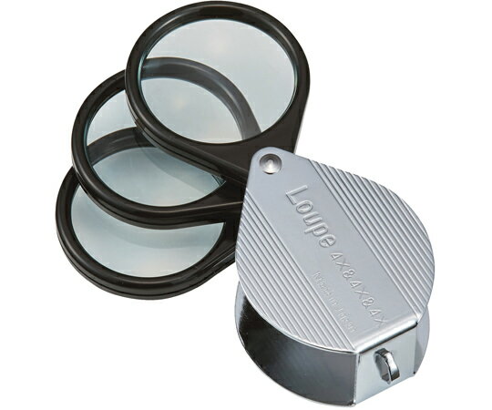 池田レンズ工業 メタルホルダールーペ 高倍率 4倍 10倍 3枚レンズ 7870 1個