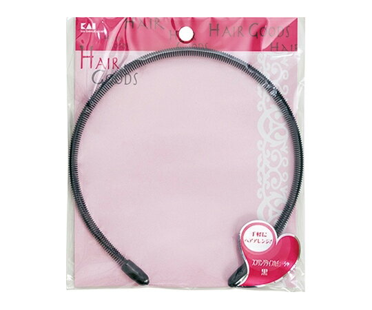 貝印 HG スプリングカチュシャ 黒 #000HA3015 1個