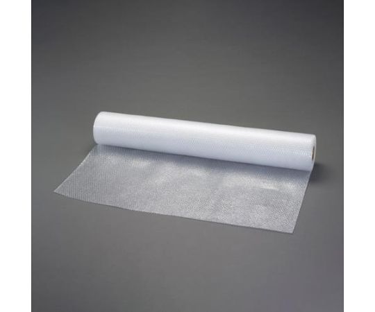 アズワン エアー緩衝材（片側全面粘着）1200mmx10m EA995BR-121 1巻●梱包物に合わせてピタッと密着梱包。包装材コストの削減もできます。●軽度の粘着性を持つ特殊樹脂を使用。●剥がした後ものり残りがありません。●リケイ紙も不要なので、ゴミの発生が少なく、ISO14001対策にも有効です。●緩衝性・断熱性・柔軟性に優れています。●※一部の金属、プラスチック、ガラスには粒跡がつくことがありますので、直接の梱包はさけてください。●サイズ：1200mm×10m●厚み（mm）：約3●材質：PE●片面全面粘着