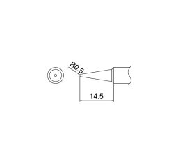 エスコ こて先(EA304HD-50B・-50C用) R0.5mm EA304HD-1 1個