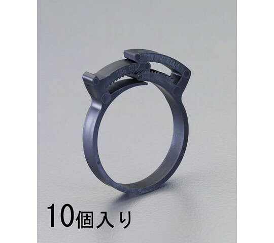 エスコ ホースクランプ（ナイロン製/ギア式/10個）　50.0-53.5mm EA463SD-54 1pk