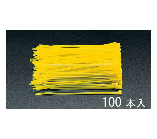エスコ 200×4.6mm結束バンド(黄/100本) EA475E-200 1袋