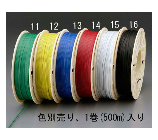 エスコ 4.0mm×500mビニタイ(ポリエチレン製/青) EA475VA-13 1巻●色：青●サイズ：4mm×500m●材質：ポリエチレン樹脂＋スチール●重量：1.3kg●入数は1巻(500m)入りです。●コード品番：EA475VA-13