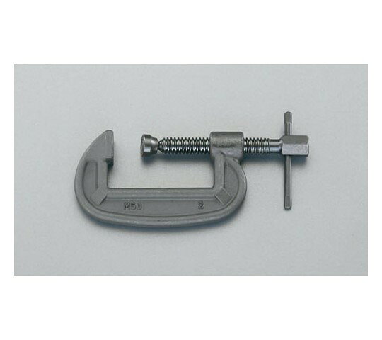 エスコ 0-26mm/25mmシャコ万力 EA526SM-1 1個●フレーム材質：鍛造焼入鋼●スクリュー材質：スチール●本体硬度：HRC38〜42°●クランプ範囲：0〜26mm●口奥行（口の深さ）：25mm●安全荷重：2607kg●重量：200g
