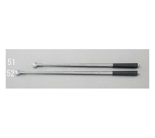 エスコ 打診棒（カボチャ玉）　240-1190mm EA575-52 1本●叩かずモルタル・タイル表面を滑らせ、反響音で剥離を診断します。●先端球径：20mm(異型球)●有効サイズ：240/1190mm●重量：約140g●球材質：スチール●異型球の為、音が大きく聞こえます。●コード品番：EA575-52