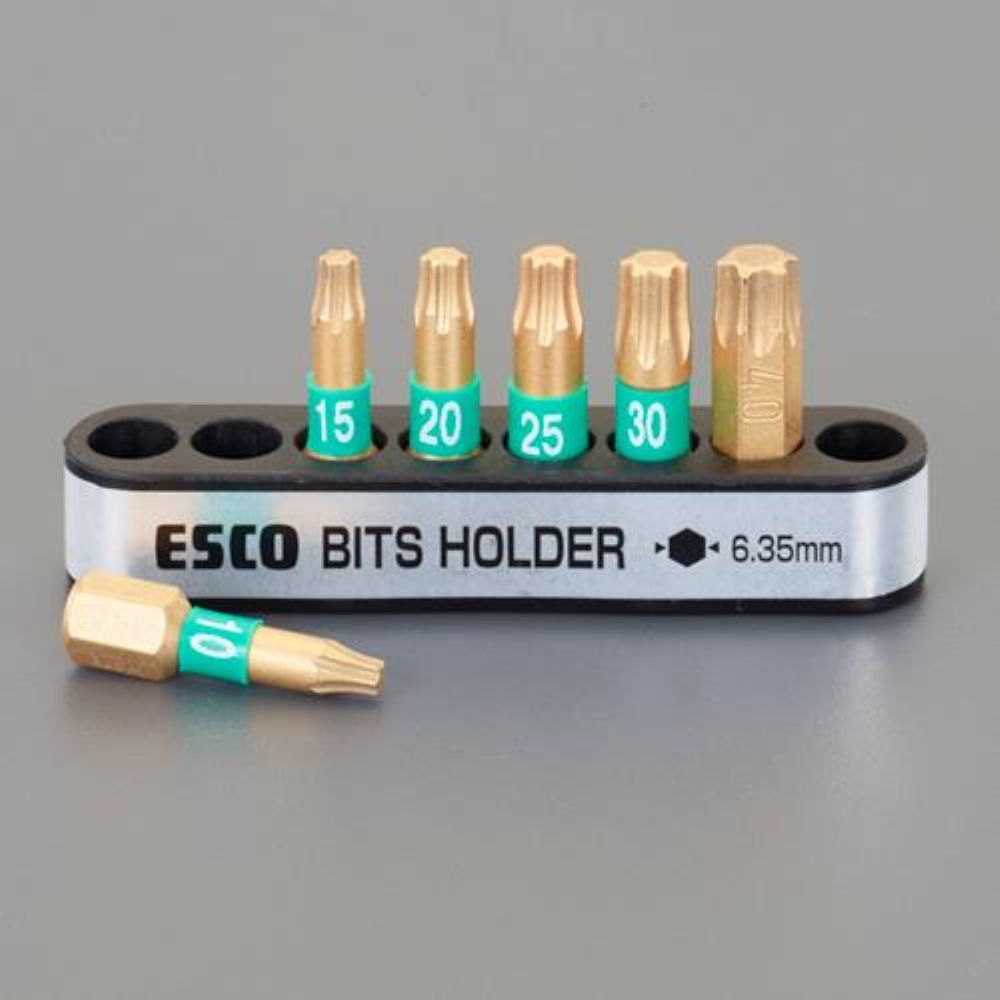 エスコ 6本組[Torx]ドライバービット(ダイヤ付) EA611AJ-12 1組