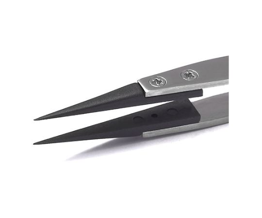 エスコ 精密用ピンセット(ステンレス製ESD) 110mm EA595AR-16 1本