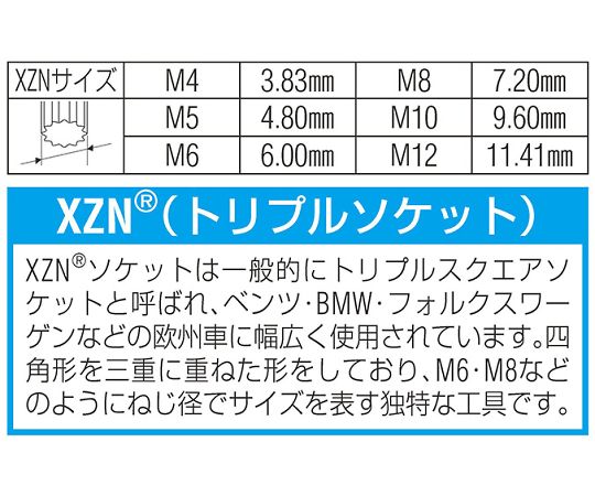 エスコ M10×50mm [XZN]ドライバービット EA611GY-10 1個
