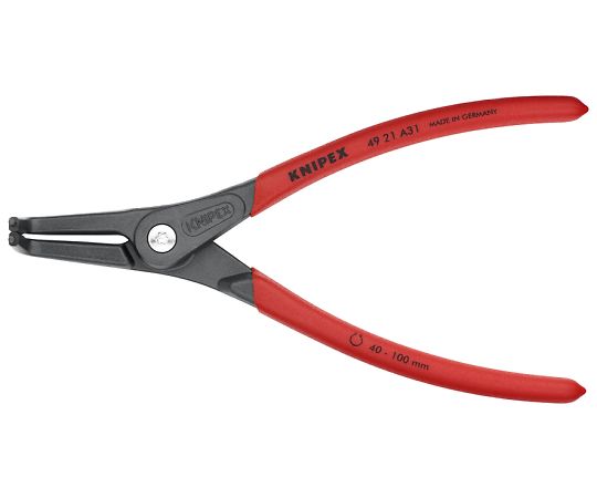 KNIPEX 40-100mm軸用精密スナップリングプライヤー90゜ EA590BK-3 1個