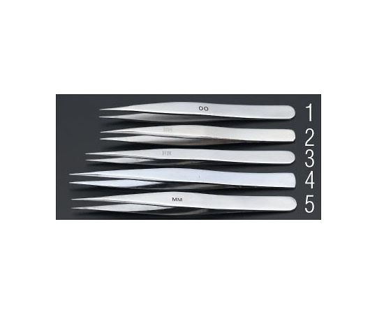 エスコ 精密用ピンセット(ステンレス製) 0.5×125mm/mm EA595AK-4 1本