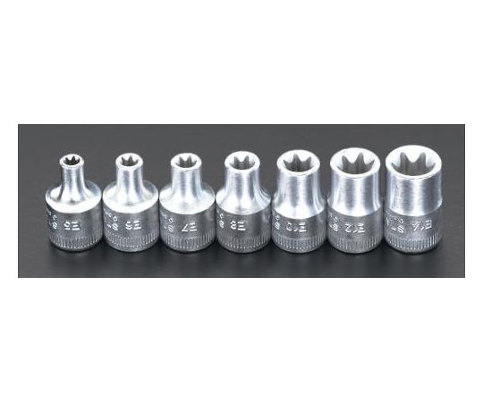 エスコ [Torx]ソケットセット　3/8"DR/E5-E15 EA617YK 1組