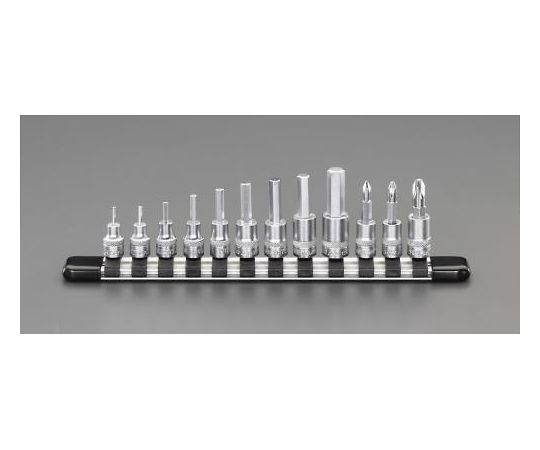 エスコ [INHEX]ビットソケット　1/4"DR/12個組 EA618HR-1 1セット