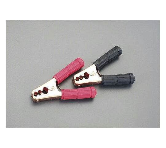 エスコ 500A充電用クリップ(赤・黒) EA812JY-45 1組●電流：500A●全長：165mm●材質：鉄（ニッケルメッキ）●圧着部サイズA：17.0mm●圧着部サイズB：17.0mm●黒、赤セット●入数：各色1個