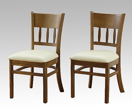 アズワン ダイニングチェアー　（410×495×800mm／ライトブラウン） 4119 1組