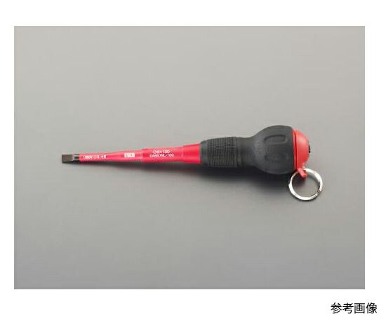 エスコ [-]ドライバー（落下防止付・絶縁）　6×100mm EA557BL-100 1本