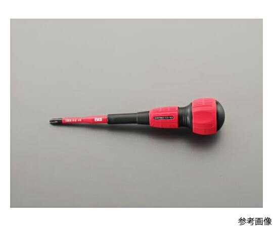 エスコ #1×100mm [+]ドライバー(絶縁・細軸) EA557BM-1 1本