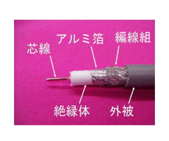 エスコ 同軸ケーブル(75Ω/灰)　7.4mm×20m EA940AR-82 1巻●監視カメラにも利用できます。●地上デジタル、BS用（長い屋内外配線）●入力インピーダンス：75Ω用●サイズ：φ7.4mm●規格：S5C-FB●ケーブル長：20m●色：灰●材質：絶縁体：発泡ポリエチレンとアルミ箔、編線組：アルミ●外部雑音に強い●耐熱性・超低損失タイプ