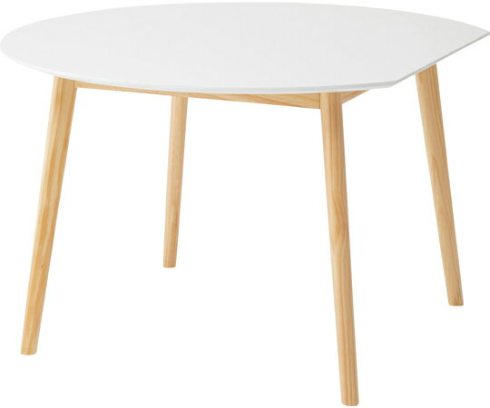 東谷 変形 ラウンドテーブル ホワイト TAP-003WH 1個