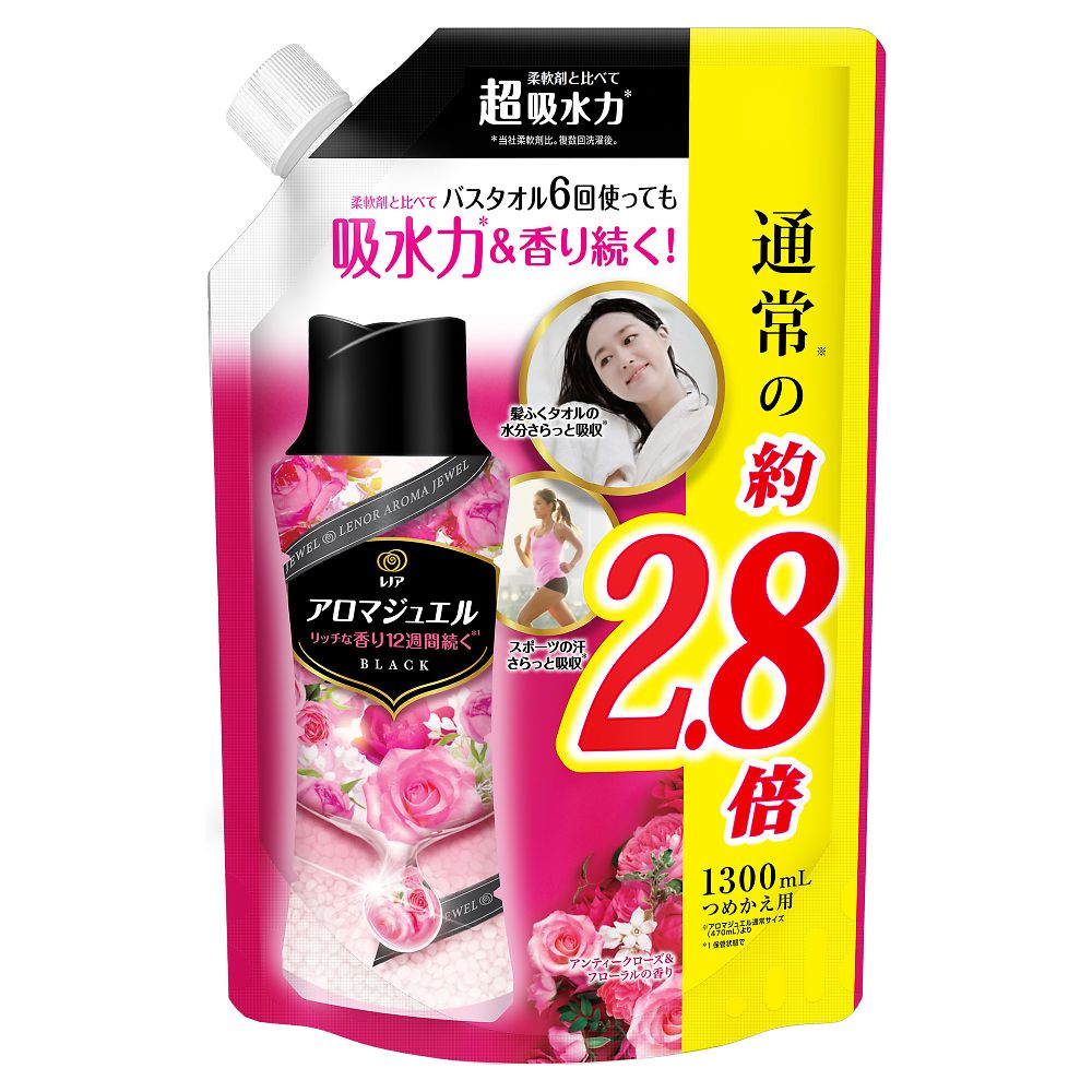 P＆G レノアアロマジュエル アンティークローズ＆フローラルの香り つめかえ用 超特大サイズ 1300mL 1個