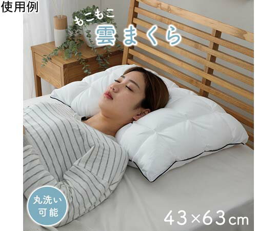 アズワン 枕 カバー付 約43×63cm 1195550013029 1個