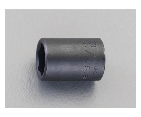 アズワン インパクトソケット 3/8"DRx1/2" EA164WA-104 1個●差込角：3／8"●対辺：1／2"●外径：19mm●全長：27.8mm●材質：スチール●6ポイント●ピン固定用