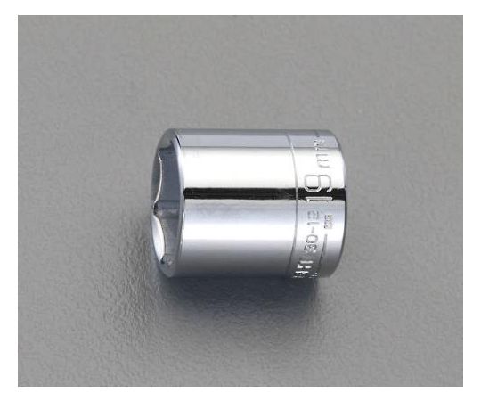アズワン ソケット 3/8"DRx9/16" EA618WA-106 1個●差込角：3／8"●6ポイント●対辺：9／16"●外径：19.4mm●全長：25.4mm●材質：スチール