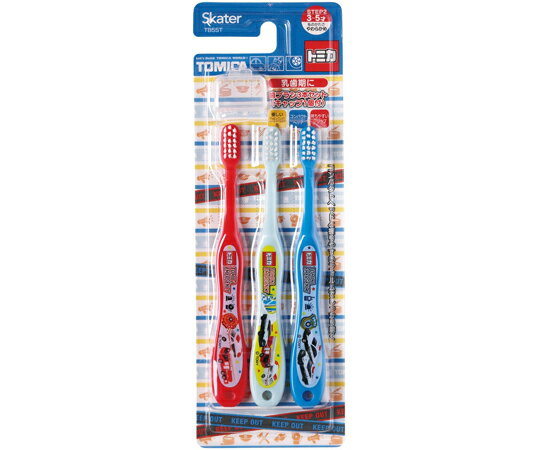 スケーター 園児用歯ブラシ3P キャップ付 トミカ23 TB5ST 1個(3本入)