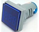アズワン DC4-100V LEDデジタル電圧計 角型 青 FXB16-22FSV-B 1個