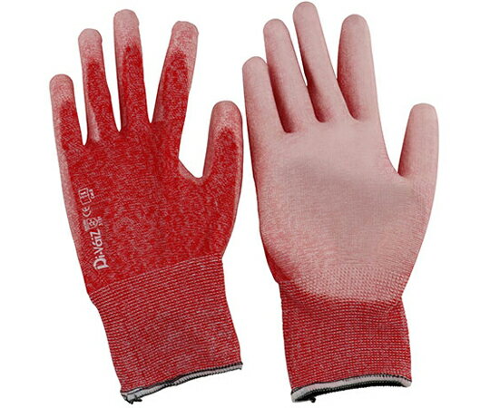中国産業 PUカバーリング手袋 赤白