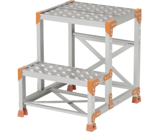 ピカコーポレイション 作業台 FGC型 2段W500×D400×H600 踏面縞板タイプ FGC-2560 1台