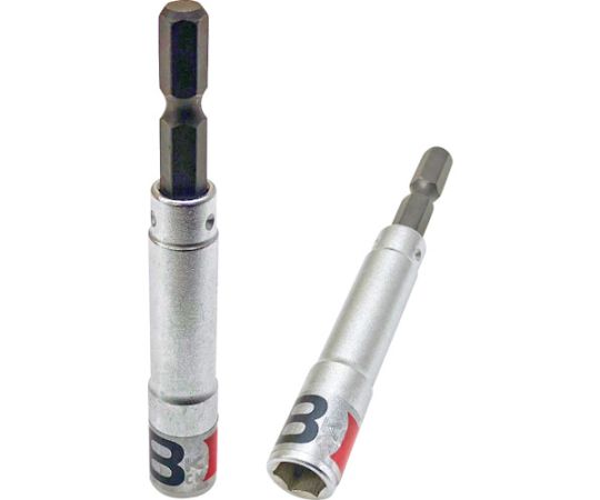 ベストツール KOSEI セミロングソケットビット 8mm BDS-8 1個●18V対応のインパクトドライバー用セミロングソケットビットです。●ナットの落下を防ぐスタンダードな深穴タイプです。●軸折れに強い強靭な高級鋼材NKD-1鋼を使用しています。●ハードな使用でも長寿命を実現しました。●ビットとソケットの接合部は3ポイントロックの特殊圧入式（PAT）により衝撃を分散する事で耐久力が向上しました。●ビットにかかる負荷を計算し、軸部の全長を最適な長さで再設計する事で従来品よりも耐久性がアップしました。●インパクトドライバーや電動ドライバーを使ったボルト・ナットの締め緩めに。●対辺寸法（mm）：8●全長（mm）：100●軸寸法（mm）：6.35●対辺（mm）：8●タイプ：六角口径●18Vインパクト対応●材質／仕上：六角軸部／NKD-1鋼（HRC60℃±2）、ソケット部／CR-V鋼●注意：電動ドリルはクラッチ付、またはインパクトドライバーをご使用ください。●ソケットビットの取り付け、交換は確実に行ってください。●工具の使用目的以外には使用しないで下さい。●破損の恐れがありますので、ボルトやナットに対しては確実に差し込んでからご使用下さい。●原産国：日本●コード番号：362-7729