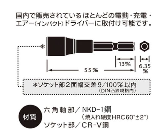 Shop de clinic楽天市場店の【10月限定店内全品ポイント5倍】ベストツール KOSEI ショートソケットビット 10mm BSS-10 1個｜アングル3