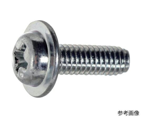 トラスコ中山 ナベワッシャーヘッド低トルクねじ 三価白 Sタイプ WH=10 M4×6 540本入 ヘキサゴンパック S051-0406 1缶(540本入)