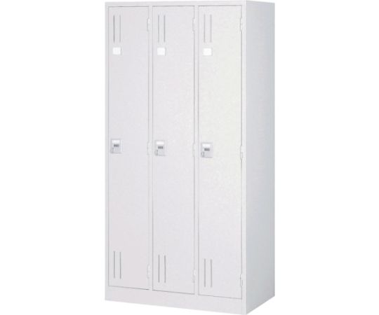 トラスコ中山 TZ型防錆強化3人用ロッカー ホワイト TZWKL-3 1台