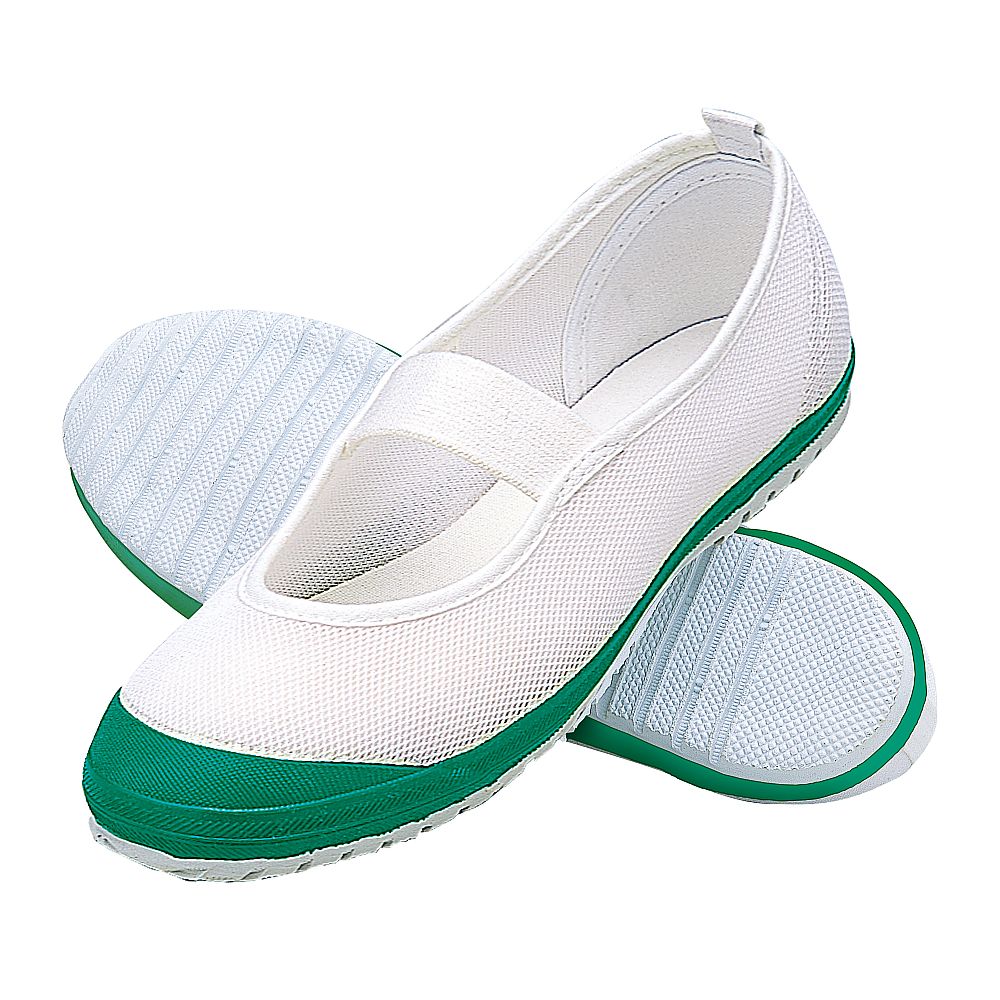 ラッキーベル 学校用 メッシュバレーシューズ グリーン 14.0cm 1足