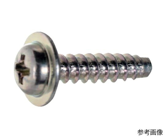 トラスコ中山 ナベワッシャーヘッドタッピングねじ 三価白 2種B1 M4×16 300本入 ヘキサゴンパック S032..