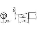 白光（HAKKO） IHはんだこてFX100用 こて先 2.4D型/350℃ T31B-03D24 1個