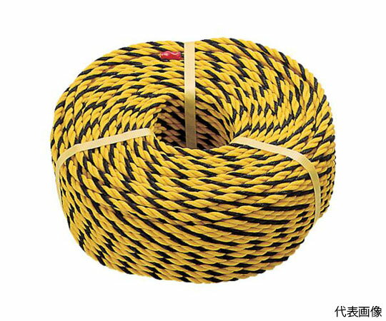 トラスコ中山 標識ロープ　3つ打　線径7.5mmX長さ50m R-950T 1巻(4)