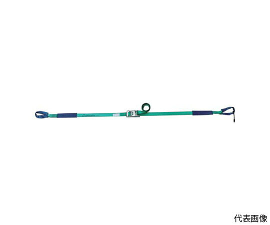 ●ラチェット式により簡単な操作で確実な荷締め作業ができるベルトです。●トラック輸送時の荷崩れ防止。●最大使用荷重（t）：0.67●ベルト長さ（m）巻取側：4.5●ベルト長さ（m）固定側：1●ベルト寸法（mm）幅×厚さ：35×1.8●色：グリーン●ラチェットバックル式●しぼりタイプベルト●材質／仕上：●▼ベルト：ポリエステル●▼ラチェットバックル：スチール●注意：●▼他社ベルトとの組み合わせはしないでください。●▼乱暴に扱わないでください。●▼定期的に注油をしてください。●▼巻き取りすぎに注意してください。●▼点検してください。●原産国：日本●コード番号：479-4991