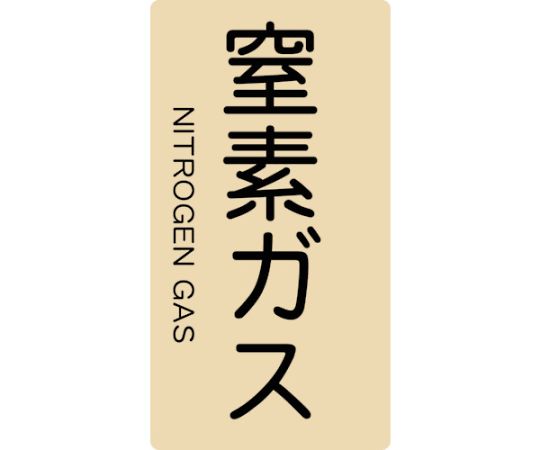 トラスコ中山 配管用ステッカー　窒素ガス　縦　大　5枚入 TPS-NGT-L 1組(5枚入)