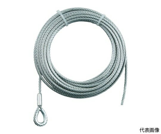 トラスコ中山 手動ウインチ用ワイヤーΦ8×10M用（シンブル入りロック加工） WWS8-10 1本